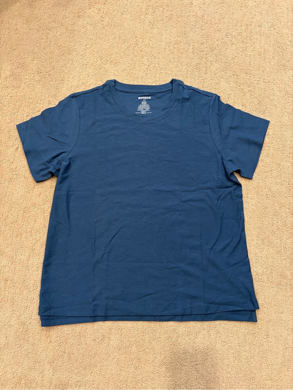 Bombas Men's Short-Sleeve Crewneck Tee in Deep Blue 100% Cotton